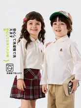 子供用 半袖ポロシャツ【綿100%・夏用・男女兼用・ホワイト】
