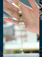 天然貝母使用 中式山茶花ブローチ【古風デザイン・ハイネックドレス対応・気質アップ】