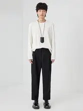 カジュアルパンツ メンズ アンクルパンツ ドローコード シンプル ルーズ ブラック 秋