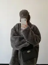 秋冬用 ベビーコーデュロイ風 スタンドカラーのあたたかいアウター【ゆったりフィット・厚手・女性用】