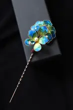 伝統工芸のフラワーヘアピン【手作り・中華スタイル・漢服用・振袖・花飾り】