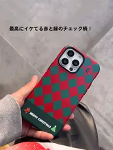 クリスマスデザインの全包型スマホケース【iPhone用・レンズ保護付き・女性向け】