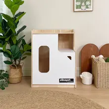 無垢材使用 猫用トイレボックス【防漏・におい対策・猫砂置き場】
