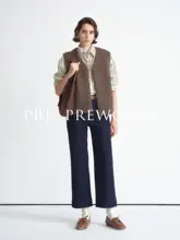 高ウエストストレートデニムパンツ【万能・スリムフィット】