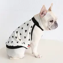 春夏用 ペット用 吊り下げタイプの通気性あるチェック柄コットンシャツ【太め犬用】