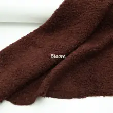 高含毛のブラウンレッド立体毛布地【ドレープ感のある外套・DIY用】
