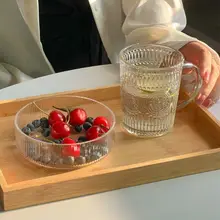 ストライプガラスボウル【アイスクリーム・デザート・フルーツ・朝食用】