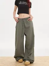 apocket バックル付き ウエストゴム パンツ【レディース・ワイドレッグ・速乾・カジュアル】