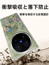 ヴィンテージ油絵デザインのスマホケース【超薄型・本革調・マグネット式・防護機能付き・女性用】