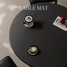 防油・防水・防熱の円形テーブルマット【シリコン製・無地・小型テーブル用】