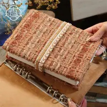 復古風デザインの手帳カバー【手作り・布製・A5/A6対応】
