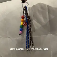 個性的なバイカラーナイロンロープキーホルダー【エアポッズケース ・カップル用・羽毛球デザイン】（セットアップ対応）