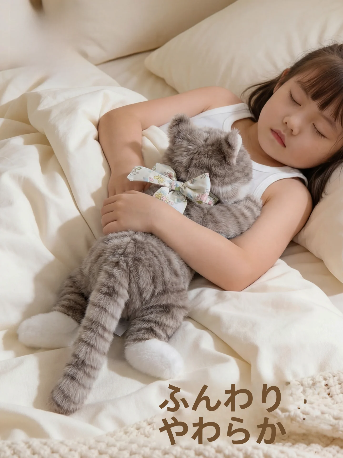 愛らしい狸猫デザインのぬいぐるみ：3歳児のごっこ遊びに最適な家庭用公仔
