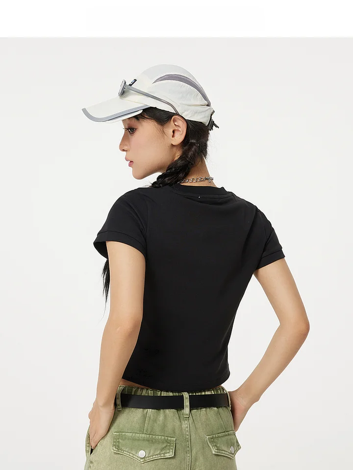 美特斯邦威 レディース短袖Tシャツ【夏用・快適・タイトフィット】