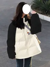 大きいサイズの配色デザインコットンジャケット【立襟・厚手・学生向け】