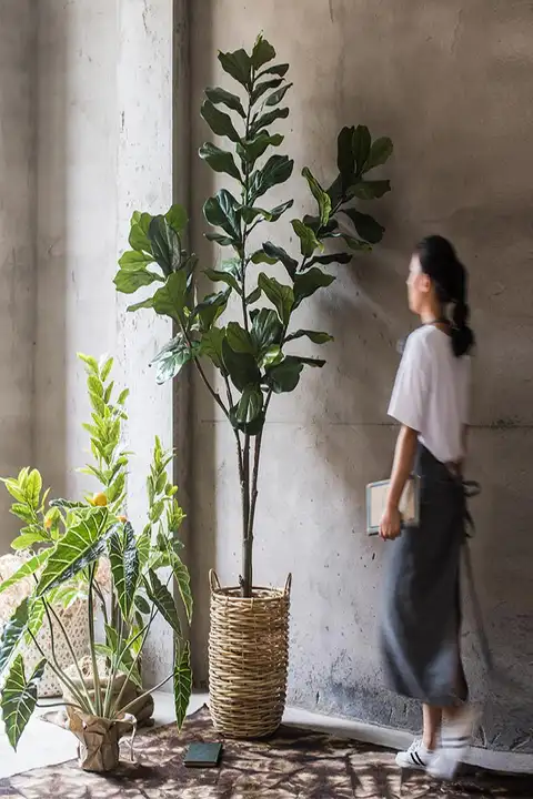 フィロデンドロン ディルシー 擬似植物 大型 鉢植え 室内装飾 北欧スタイル