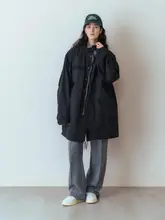 フレンチスタイルのレトロデザイン アウター【ゆったりとした中長丈・キルティングベスト】