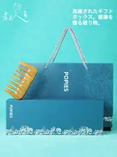 天然緑檀木くし 頭部マッサージ 携帯用 幅広 歯の大きい 女性用 家庭用