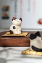 和紙製ミニ猫の置物【かわいいデザイン・デスクアクセサリー】