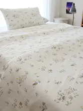 ジャングルラビット フラワープリントベッドリネンセット【100%コットン・ガーリー・4点セット】