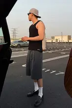 ダブルプリーツのカジュアルパンツ【ウエストゆったり・サマー・ワイドレッグ】（セットアップ対応）