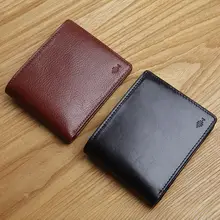 メンズ本革 財布 ショートファーストレイヤー牛革スモールマネークリップ
