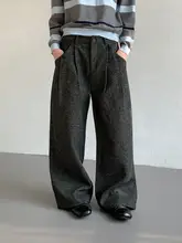 スラックス メンズ ワイドパンツ Aライン プリーツ デザイン性 落ち感 着痩せ フルレングス