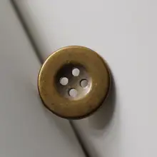 銅色センターの微凹金属ボタン【15mm・英国製】