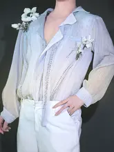 春の日常に最適！半透けデザインのコスプレシャツ【幻想的なカラー・春夏用】（セットアップ対応）
