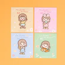 可愛い刺繍の布貼りデコシール【リュック・洋服・スカーフ用・自着式】