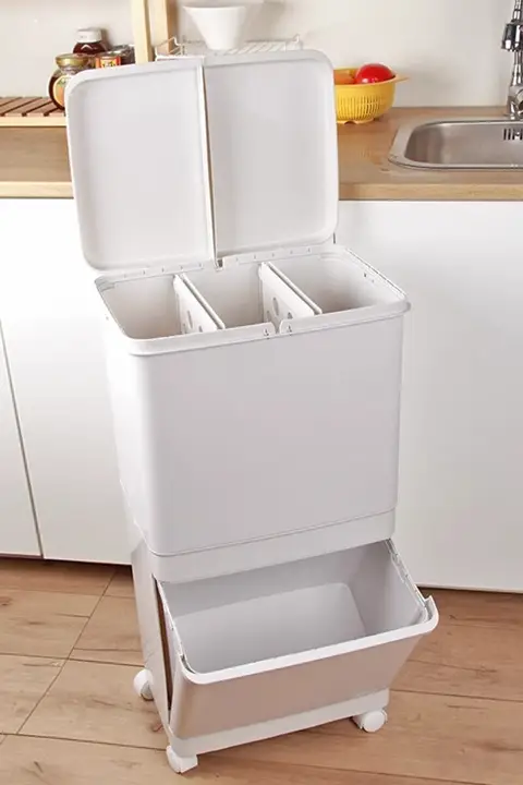 キッチン用 分別ゴミ箱【大容量・移動可能・二重筒】