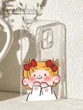 iPhone用透明シリコンケース【花束デザイン・カップル向け・耐衝撃】