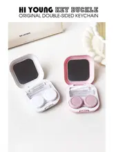 かわいい猫デザインのピンクコンタクトレンズケース【シンプルな収納・高級感あり】