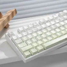 透光加工のPBT素材キーボードカバー【グラデーション・五面熱昇華・サイド刻印・雲中の蝶ランデザイン】