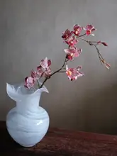 高級感あるリアルな造花 蝶蘭ブランチ【桃色・リビング用・インテリア装飾】