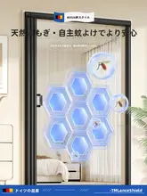 特許スライドレール式 蚊対策カーテン【高級メッシュ・マグネット開閉・空間仕切り用】