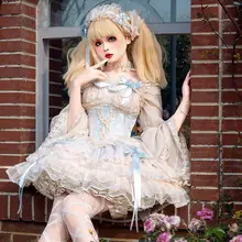 ロリータ風 レース付きキャミソール【姫袖・春夏用】