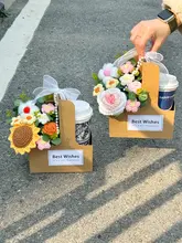 ユニークな誕生日ギフト！女性向けティー＆コーヒーギフトボックス【花束付き・お友達や特別な日のサプライズに最適】