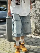 アメリカンスタイルの七分丈パンツ【ゆったりとしたワークパンツ・クラシックデザイン  ・多ポケット・カジュアル】