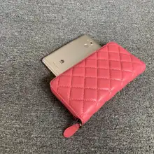 本革 レディース 財布 韓国版 万能菱形シープスキン