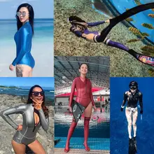 BESTDIVE 2/3MMビキニデザインの自由潜水用ウェットスーツ【カラフル・女性用・フルスーツ】