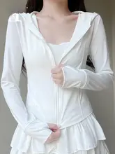 白色UVカットカーディガン【夏用・スリムフィット・軽量デザイン】