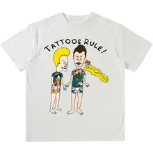 デザイン描写プリントTシャツ【男女兼用・オーバーサイズ・コットン・カジュアル】