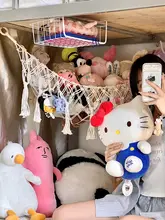 お部屋用 おもちゃ収納ハンモックネット【コットンロープ・壁掛け用・人形・玩具収納】