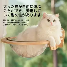壁掛け宇宙カプセル猫ベッド【吸盤固定・穴あけ不要・猫用ハンモック】
