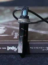 ネックレス ペンダント メンズ レディース 天然黒曜石 アクアマリン 七星剣 お守り 魔除け 手作り ハンドメイド オリジナル