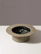ウール編みのハット【ヘリンボーンデザイン・秋冬用・紳士スタイル】
