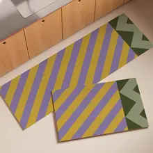 レトロな雰囲気のキッチンマット【防滑・防水・防油・お手入れ簡単】