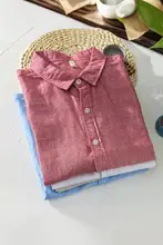 涼感リネン長袖シャツ【夏用・薄手・ゆったり・UVカット】