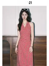 Forever 21 ドーパミンイエローチェック Vネック ドレス